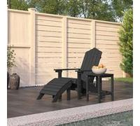 Chaise exterieur en bois massif gris H. 46 cm