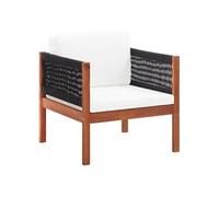 vidaXL Chaise de jardin avec coussin – Bois d'acacia solide