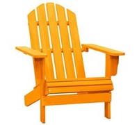 Chaise vidaxl exterieur non pliable en bois massif H. 89.5 cm orange Orange G