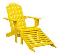 Chaise vidaxl exterieur non pliable H. 88.5 cm en bois jaune jaune G