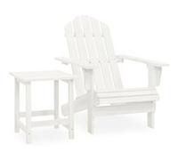Chaise vidaxl H. 45 cm non pliable en bois exterieur vert Blanc G