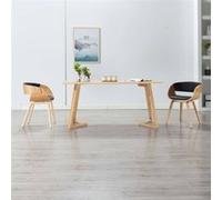Chaise vidaxl H. 70 cm non pliable interieur en bois noir Noir G