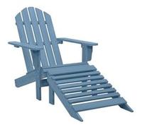 Chaise vidaxl H. 88.5 cm non pliable en bois exterieur bleu Bleu G