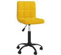 vidaXL Chaise pivotante de salle à manger – Velours jaune moutarde