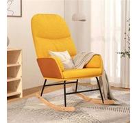 Chaise Vidaxl interieur H. 105 cm jaune en bois massif jaune G