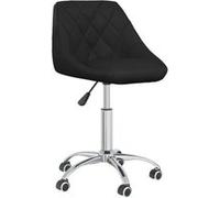 vidaXL Chaise pivotante de salle à manger Noir Similicuir