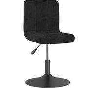 vidaXL Chaise pivotante de salle à manger réglable en hauteur Velours Noir