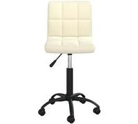 Chaise Vidaxl interieur non pliable en plastique H. 76 cm beige beige