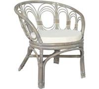 Chaise vidaxl interieur non pliable en rotin H. 76 cm gris Gris G