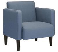 vidaXL Canapé-chaise Accoudoirs Bleu 54 cm Tissu velours côtelé