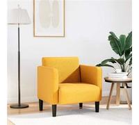 vidaXL Canapé-chaise accoudoirs jaune foncé 54 cm tissu velours côtelé