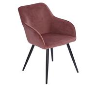 Chaise vintage gisele velours rose