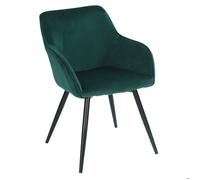 Chaise vintage GISELE velours vert
