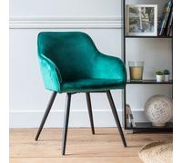 Chaise vintage GISELE velours vert
