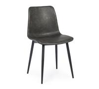 Chaise Vintage Kyra Pu Anthracite
