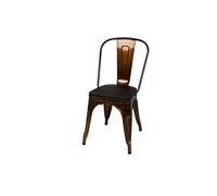 Urban Living - Chaise vintage Liv H84 cm - Doré et noir Noir