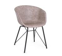 Chaise Vintage Warhol Noir Pu Beige