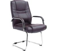 Chaise visiteur Attila CLP avec structure métallique,marron
