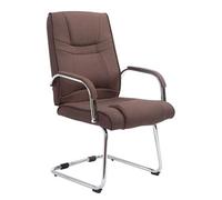 Chaise visiteur Attila tissu , Marron