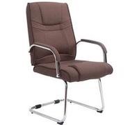 Chaise visiteur Attila tissu , Marron Marron G