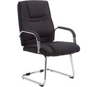 Chaise visiteur Attila tissu , Noir Noir G