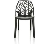 HJH Office Chaise à coque ARTIFO TRI en plastique, empilable pour l'extérieur, Noir 729447