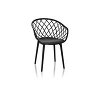 Chaise visiteur/chaise à coque BEGIO B plastique noir hjh OFFICE Noir G