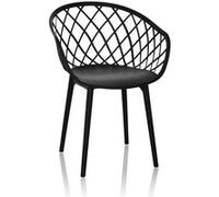 Chaise visiteur/chaise à coque BEGIO B plastique noir hjh OFFICE Noir G