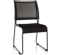 Chaise visiteur / chaise de conférenc PADUA V tissu / tissu maille noir hjh OFFICE Noir G