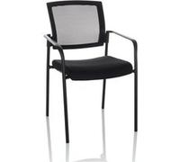 Chaise visiteur / chaise de conférence MEET B réseau / tissu noir hjh OFFICE Noir G