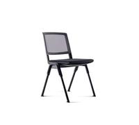 Chaise visiteur / chaise de conférence MEET WA Assise tissu / dossier résille noir