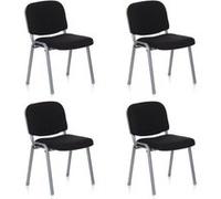 XT 600 S | Lot de 4 - Chaise à quatre pieds Argent/Noir
