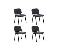 HJH Office Chaise visiteur XT 600 – Lot de 4, tissu anthracite rembourrée empilable