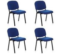 Chaise visiteur / chaise de conférence XT 600 lot de 4, noir / bleu hjh OFFICE Bleu G
