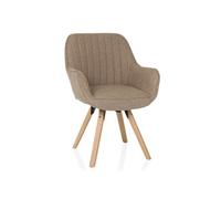 Chaise visiteur / Chaise de salle à manger SCANDI SOFT tissu beige