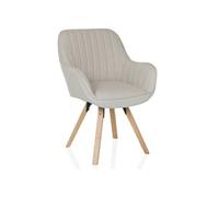 Chaise visiteur / Chaise de salle à manger SCANDI SOFT tissu blanc