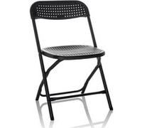 hjh OFFICE Chaise Pliante Indoor et Outdoor TUDELA XXL Pro polypropylène, Chaise de Camping Portable, Charge maximale 250 kg, Noir