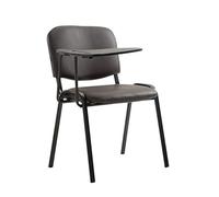 Chaise Visiteur Ken Similicuir et Tablette Rabattable I Chaise Salle de Conférence Stable Confortable Dossier et Assise Rembourrés I Couleur, Couleur:Marron