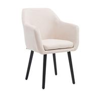 Chaise visiteur Utrecht tissu , Beige/Noir