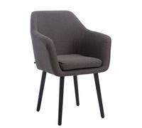 Chaise visiteur Utrecht tissu , Gris foncé/Noir