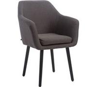 Chaise visiteur Utrecht tissu , Gris foncé/Noir Gris Foncé G