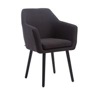 Chaise visiteur Utrecht tissu , Noir /Noir