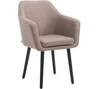 Chaise visiteur Utrecht tissu , Taupe/Noir Taupe