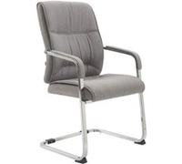 Chaise visiteur XXL Anubis tissu , Gris Gris G
