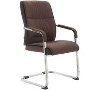 Chaise visiteur XXL Anubis tissu , Marron Marron G