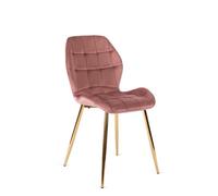 Chaise - VIVALDI - Lucky - Rose Velours - 1 place - Élégance Chic - Intérieur