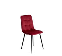 Chaise - VIVALDI - Peru - Bordeaux - Bois massif - Tissu - 1 place