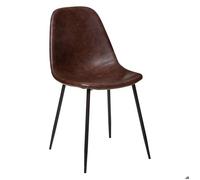 Chaise ""Vladi"" marron effet cuir - Atmosphera createur d'interieur