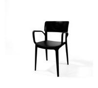 Chaise Wing en Plastique Empilable avec Accoudoirs