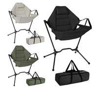 Chaises à bascule pliables pour l'extérieur, chaises à bascule portables pour l'extérieur - Chaise hamac pliable et à bascule - Rocker d'extérieur avec dossier haut, réglable et pliable